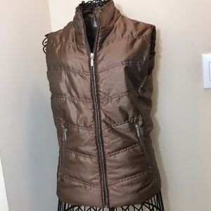 New Direction Bronze Zippered Vest Size S